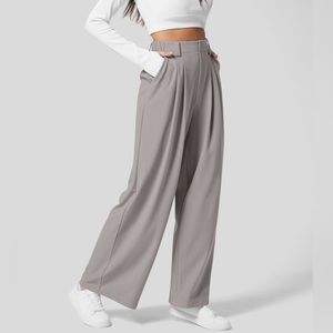 High waisted wide leg pants